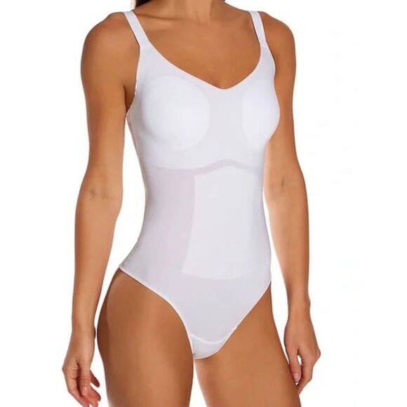 Maiden Form Thong Bodysuit Shaping in White Size 2XL NEW - Picture 1 of 5